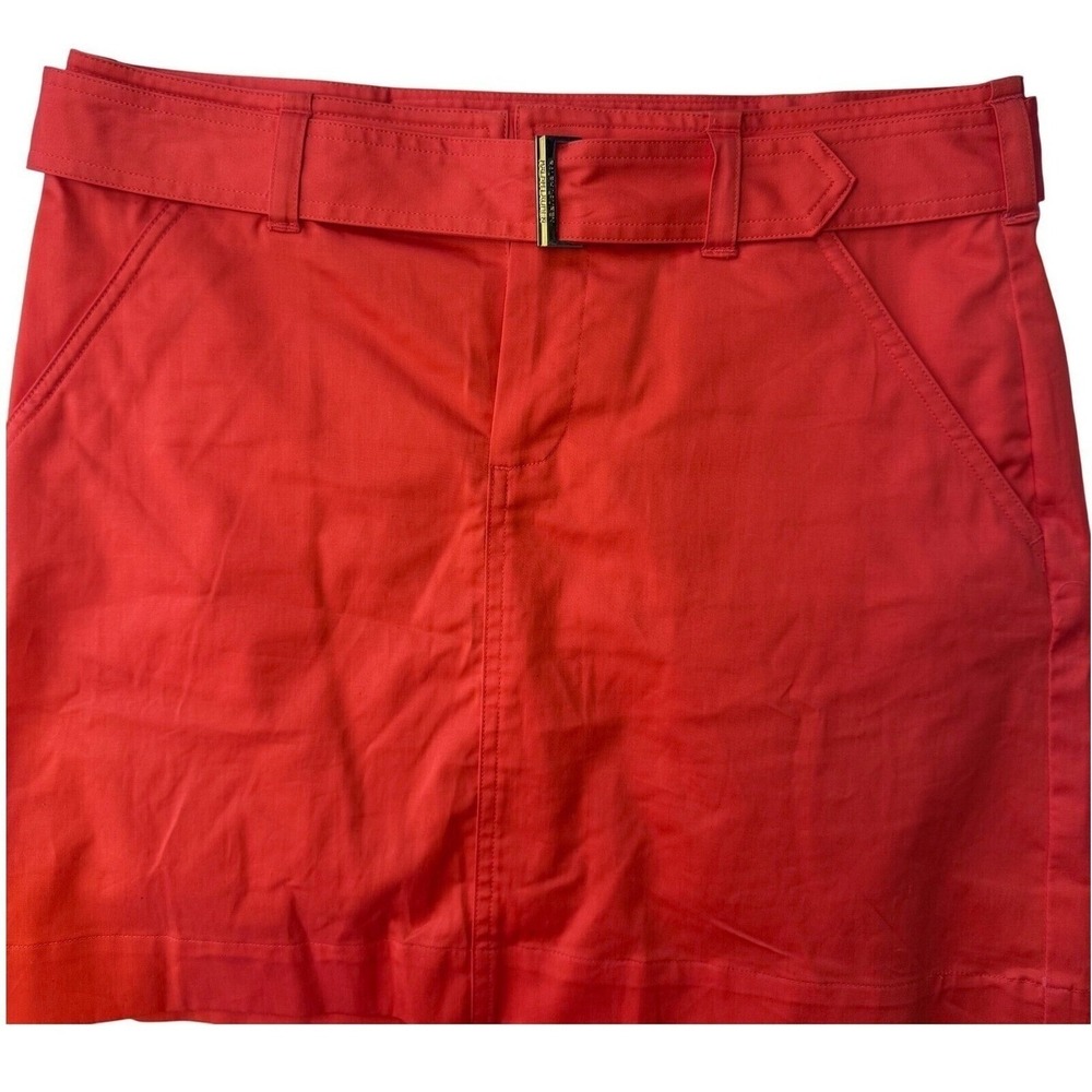 Ralph Lauren Golf Skort Size 2 Orange Belted Skort Mini Skirt Shorts Preppy‎